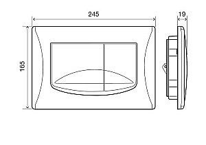 Кнопка для инсталляции Migliore River Dual 31497 черная купить в интернет-магазине сантехники Sanbest