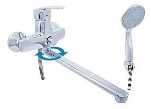 Смеситель для ванны RAV-Slezak KONGO K053.5/1 хром купить в интернет-магазине сантехники Sanbest