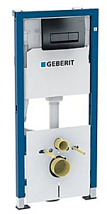 Инсталляция для унитаза Geberit Duofix Delta 50 458.128.DW.1 кнопка черный глянец купить в интернет-магазине сантехники Sanbest