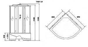 Душевая кабина Niagara Eco NG-7507 80х80 купить в интернет-магазине Sanbest