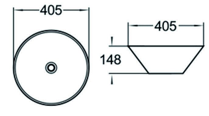 Раковина накладная SantiLine 40,5 SL-1042 белая купить в интернет-магазине Sanbest
