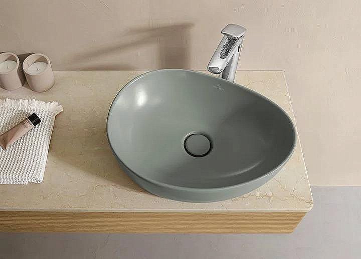 Раковина накладная Villeroy&Boch Antao 51 4A7351R8 утренняя зелень купить в интернет-магазине Sanbest