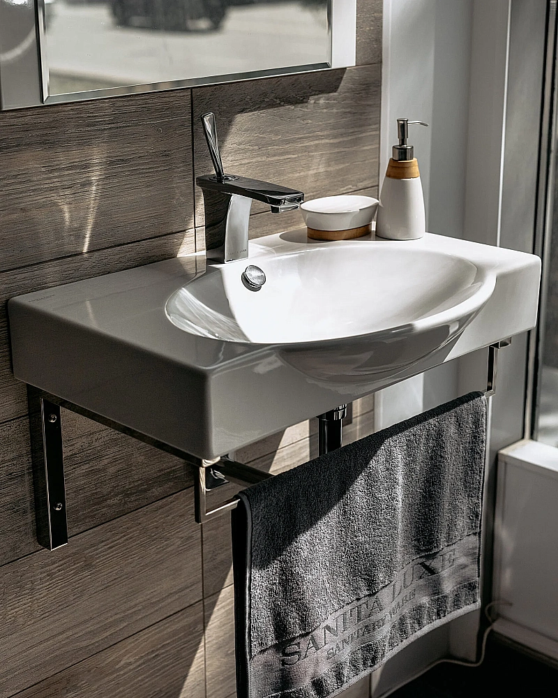 Раковина Sanita luxe Infinity 65 INF65SLWB01KR белая купить в интернет-магазине Sanbest