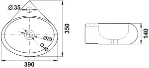 Раковина Melana 320350 320350-805 белая купить в интернет-магазине Sanbest