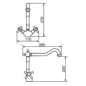 Смеситель для раковины Veragio Agatha VR.AGT-3711.BR купить в интернет-магазине сантехники Sanbest