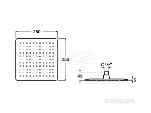 Верхний душ Roca Raindream 5B2450C00 купить в интернет-магазине сантехники Sanbest