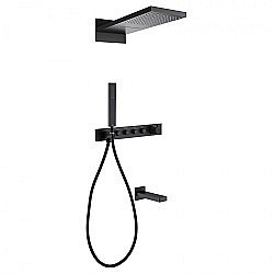 Душевая система Abber Rund AF8753B черная матовая купить в интернет-магазине сантехники Sanbest