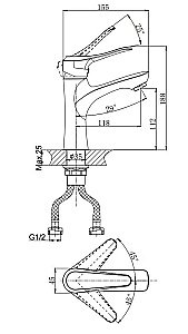 Смеситель для раковины Rush Jawa JA0735-11 купить в интернет-магазине сантехники Sanbest