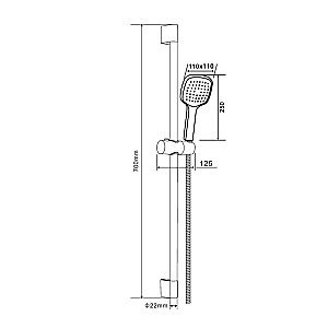 Душевая гарнитура Orange O-Shower OS804b черный купить в интернет-магазине сантехники Sanbest