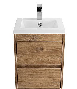 Тумба с раковиной Art&Max Family-M 40 подвесная, дуб харбор золотой для ванной в интернет-магазине Sanbest