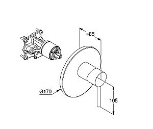 Смеситель для душа Kludi Bozz 386555376 белый матовый купить в интернет-магазине сантехники Sanbest