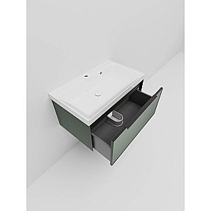 Тумба с раковиной La Fenice Simpla 80 FNC-01-SIM-G-80 серо-зеленая матовая для ванной в интернет-магазине Sanbest