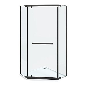 Душевой уголок CeruttiSpa CHIKA 100х100 CHIKA ZP101B стекло прозрачное/профиль черный купить в интернет-магазине Sanbest