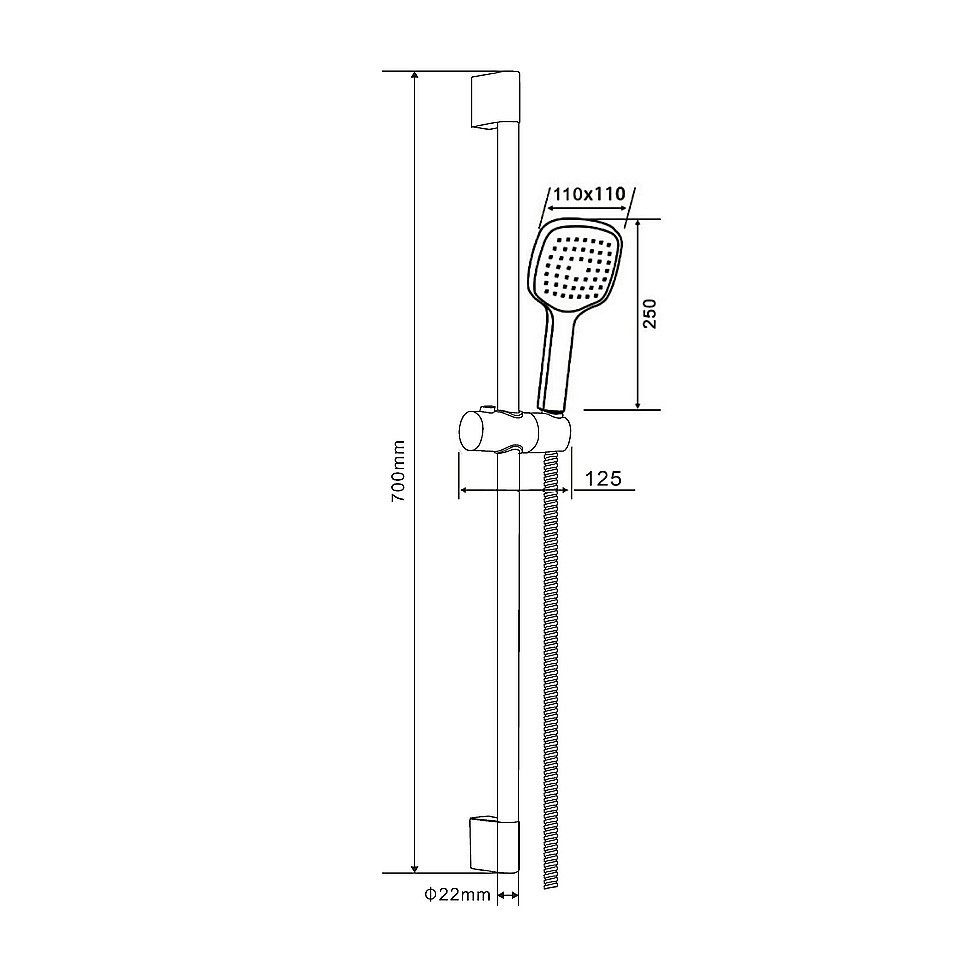 Душевая гарнитура Orange O-Shower OS804b черный купить в интернет-магазине сантехники Sanbest