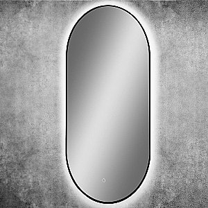 Зеркало Art&Max TORINO AM-Tor-500-900-DS-F-Nero в ванную от интернет-магазине сантехники Sanbest