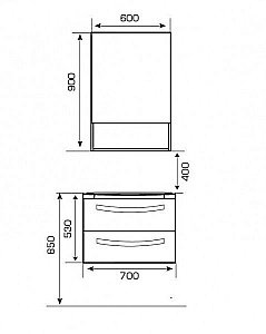 Мебель для ванной Valente Miragio Mrg 700 91 белая для ванной в интернет-магазине Sanbest