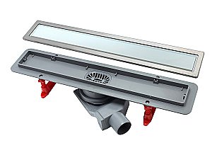 Душевой трап PESTAN Confluo Premium Glass Line 550 белое стекло/матовый хром купить в интернет-магазине Sanbest