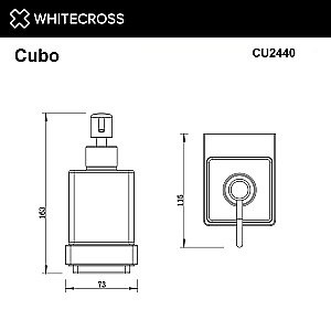 Диспенсер WhiteCross Cubo CU2440GM оружейная сталь купить в интернет-магазине сантехники Sanbest