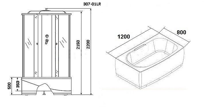 Душевая кабина Niagara Ultra NG-307 120х80 купить в интернет-магазине Sanbest