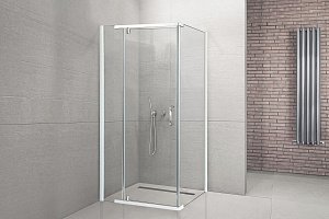 Душевой угол Royal Bath HPVD RB80HPVD-T 80х80 прозрачное стекло/профиль белый купить в интернет-магазине Sanbest