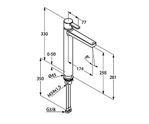 Смеситель для раковины Kludi Zenta 382570575 купить в интернет-магазине сантехники Sanbest
