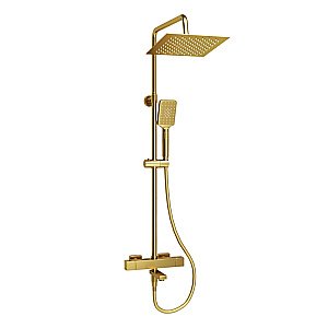 Душевая система WasserKraft Aisch 5500 SET2670 Thermo золото матовое купить в интернет-магазине сантехники Sanbest