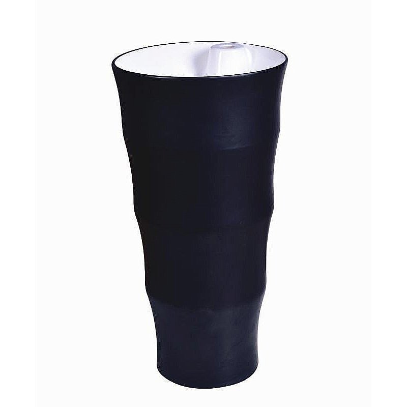 Раковина напольная CeramaLux N 42 G-308B белая, черная купить в интернет-магазине Sanbest