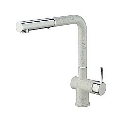 Смеситель для кухни PAINI Cox HD90566CR1KM белый гранит купить в интернет-магазине сантехники Sanbest