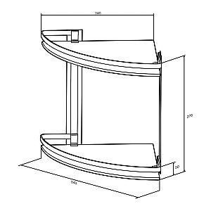 Полочка угловая двойная AM.PM SENSE L A7456200 34 купить в интернет-магазине сантехники Sanbest
