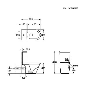 Унитаз Ambassador Ritz 237K19002S с бачком, с крышкой микролифт, белый купить в интернет-магазине Sanbest