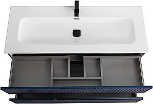 Тумба с раковиной Cezares DUET-N 120 DUET-N-1200-2C-SO-SPF-P сапфир для ванной в интернет-магазине Sanbest