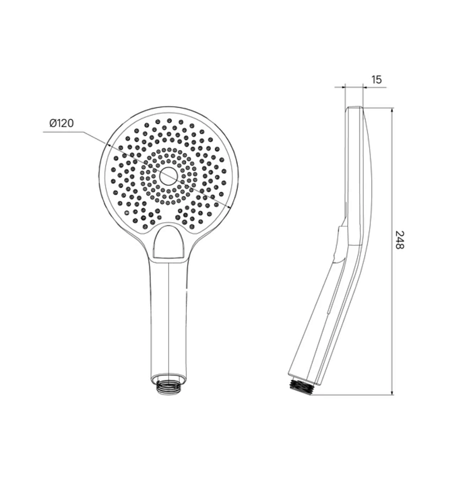 Душевая лейка Iddis Optima Home OPH12CPi18 хром/черные форсунки купить в интернет-магазине сантехники Sanbest