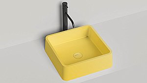 Раковина накладная Salini GLORIA 02 1102202MF 41,5 из искусственного камня S-Stone, матовая, цвет по RAL полностью купить в интернет-магазине Sanbest