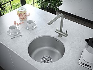 Смеситель для кухни Paulmark Skalen Sk213020-BS брашированная  сталь купить в интернет-магазине сантехники Sanbest