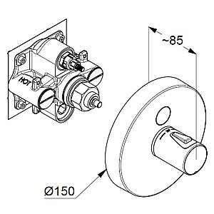 Смеситель для душа Kludi Push 389020538 хром купить в интернет-магазине сантехники Sanbest