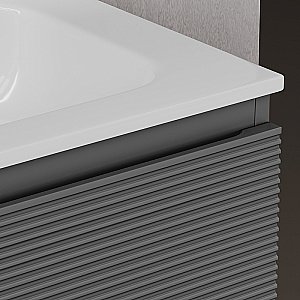 Тумба с раковиной Sancos Folk 100 FL100GS Grey soft для ванной в интернет-магазине Sanbest