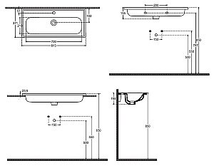 Раковина ISVEA Absolute 81 10KF50081SV белая купить в интернет-магазине Sanbest