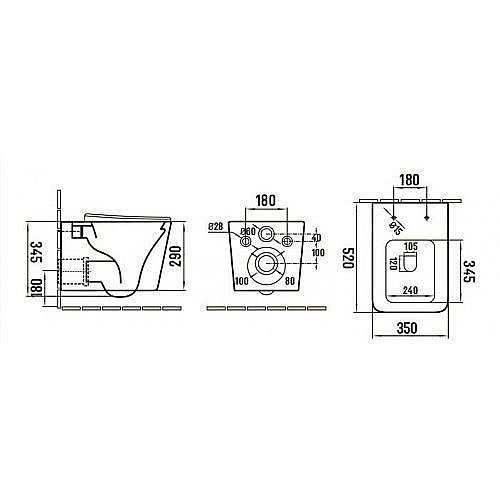 Унитаз подвесной CeramaLux 5170MLG зеленый матовый, безободковый, с крышкой микролифт купить в интернет-магазине Sanbest