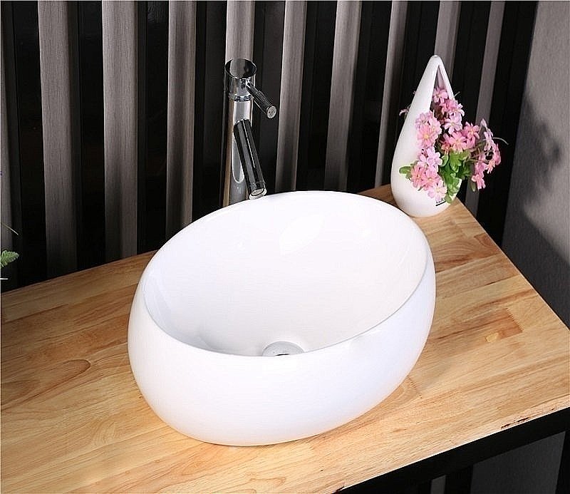 Раковина накладная Ceramalux N 48 9030В белая купить в интернет-магазине Sanbest