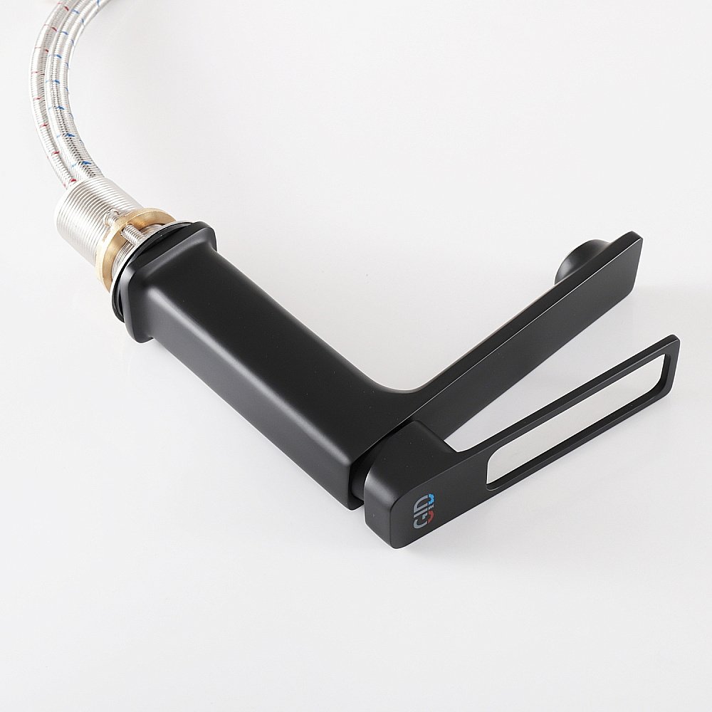 Смеситель для раковины GID Niagara L057BMK черный матовый купить в интернет-магазине сантехники Sanbest