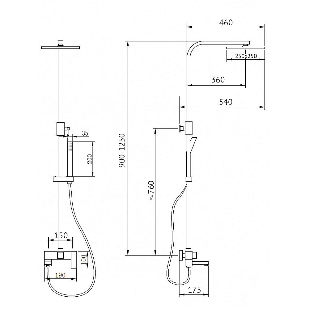Душевая система Abber Daheim AF8216NG никель купить в интернет-магазине сантехники Sanbest