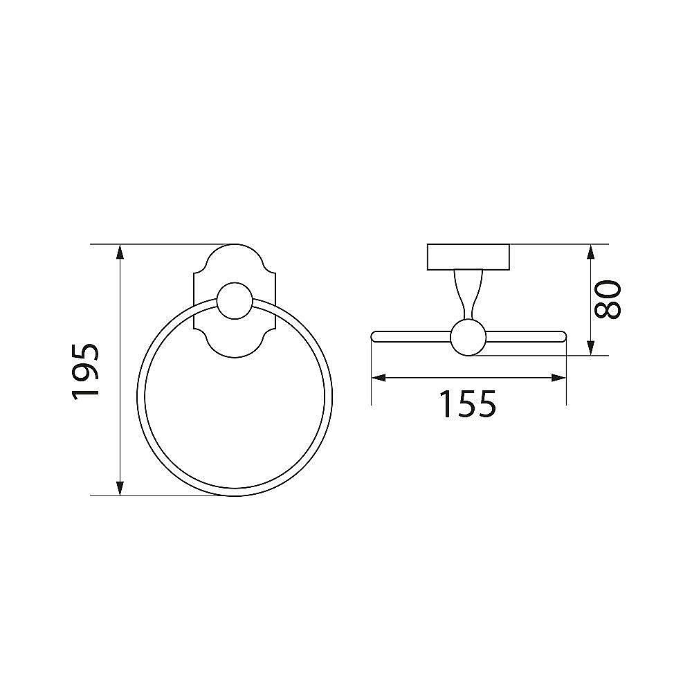 Полотенцедержатель-кольцо Veragio Stanford VR.STD-7723.CR купить в интернет-магазине сантехники Sanbest