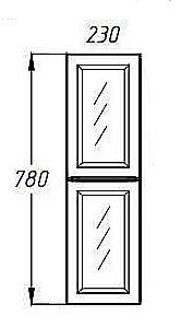 Шкафчик Опадирис Мираж 23 светлый орех для ванной в интернет-магазине сантехники Sanbest