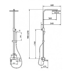 Душевая система Abber Daheim AF8216NG никель купить в интернет-магазине сантехники Sanbest