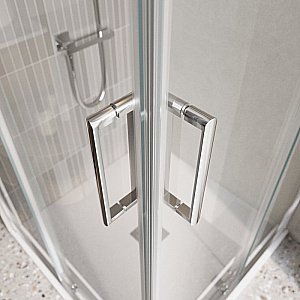 Душевой уголок BelBagno LUCE-AH-22 125х100 стекло прозрачное/профиль хром купить в интернет-магазине Sanbest
