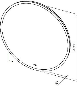 Зеркало Aquanet Арт 336636 80 RGB LED в ванную от интернет-магазине сантехники Sanbest