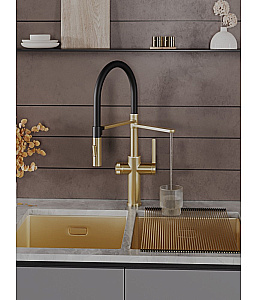 Смеситель для кухни  Agger Elegant A3252599 золото матовое купить в интернет-магазине сантехники Sanbest