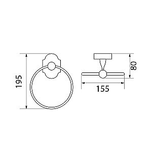 Полотенцедержатель-кольцо Veragio Stanford VR.STD-7723.CR купить в интернет-магазине сантехники Sanbest