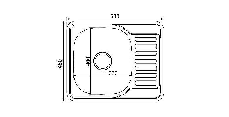 Мойка кухонная MIXLINE ML 528192 хром купить в интернет-магазине сантехники Sanbest