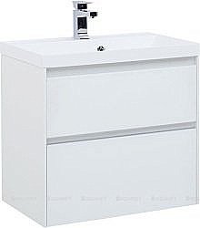 Тумба под раковину Aquanet Гласс 196961 60 белый купить в интернет-магазине сантехники Sanbest